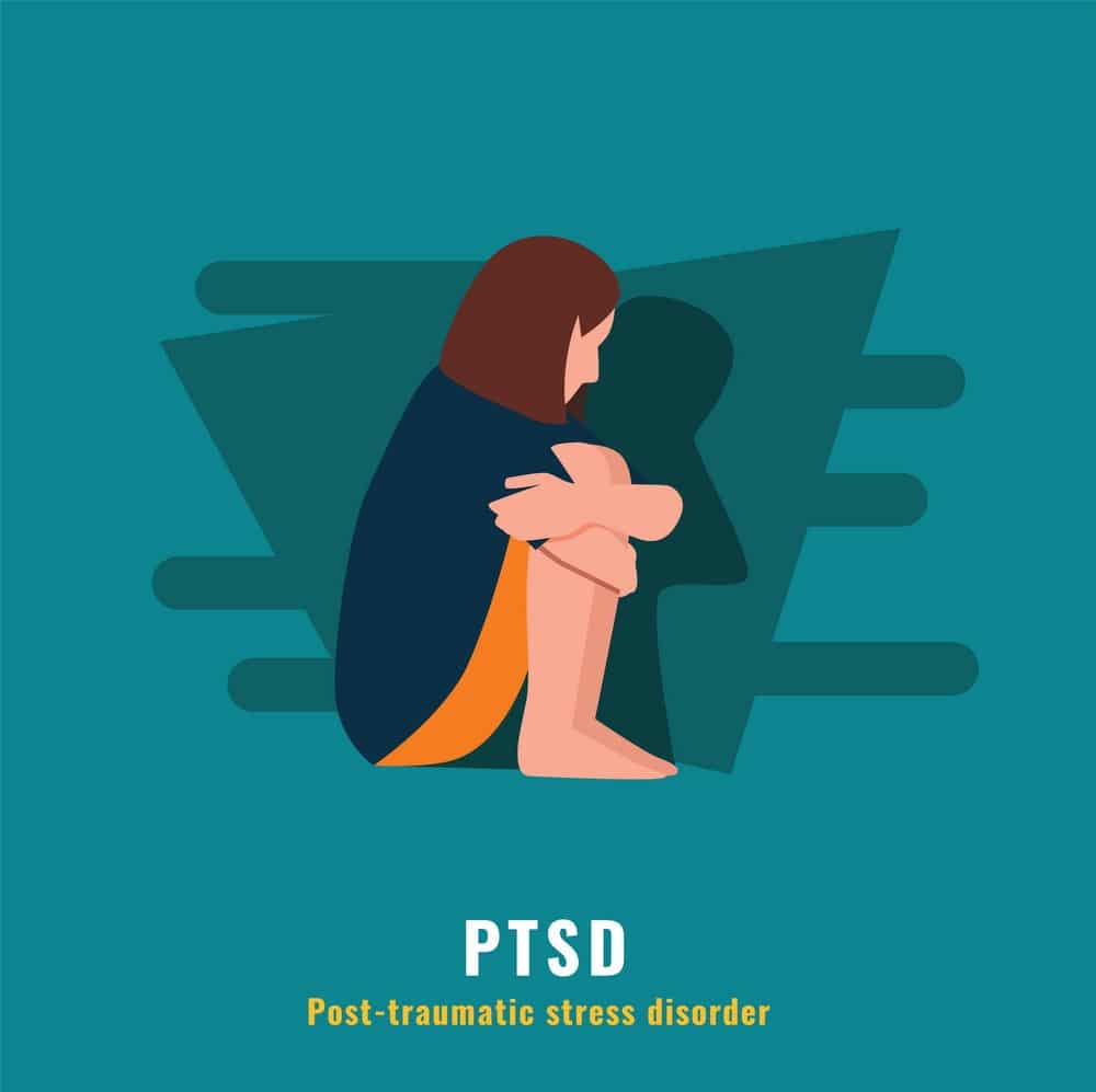 ptsd-post-traumatische-stress-stoornis en tmj-stoornis gekenmerkt beeld